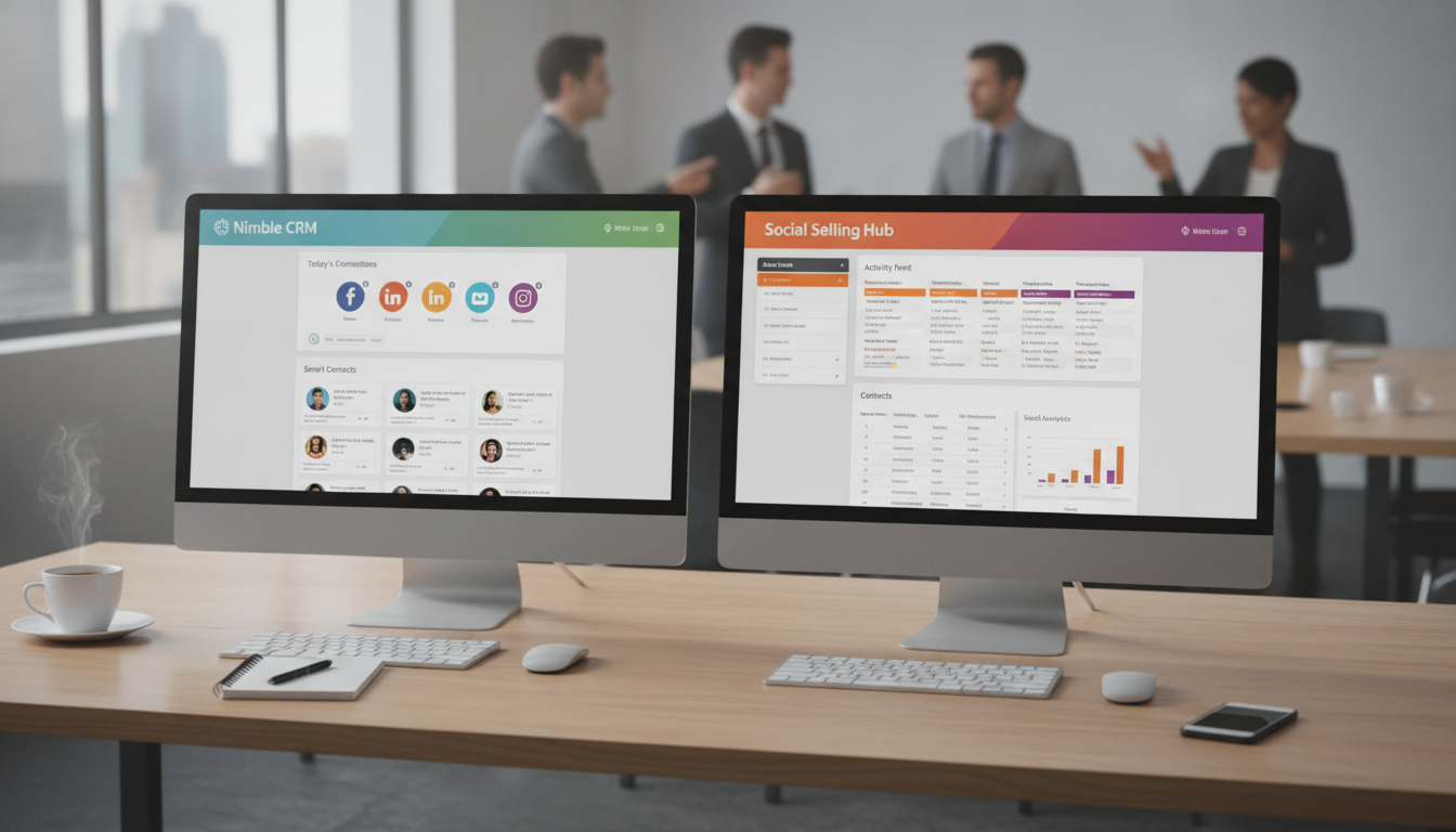 comparez nimble crm et zoho pour choisir le meilleur crm dédié au social selling. découvrez leurs fonctionnalités, avantages, et comment optimiser vos ventes sociales.